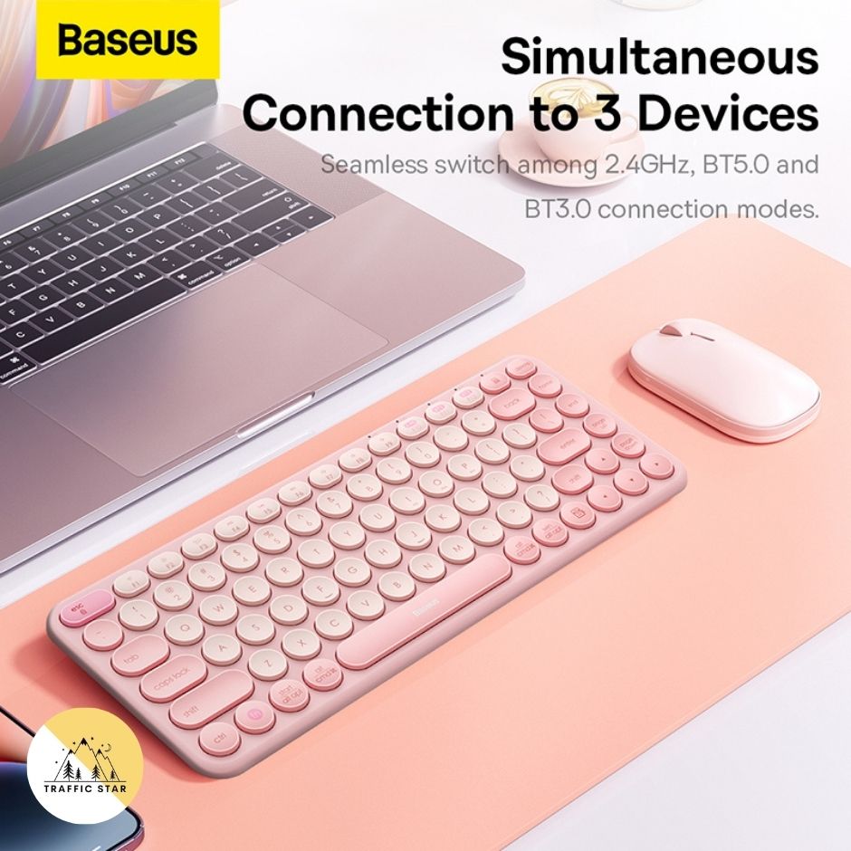 Baseus K01A Bluetooth + 2.4G Wireless Silent Keyboard 84 keys