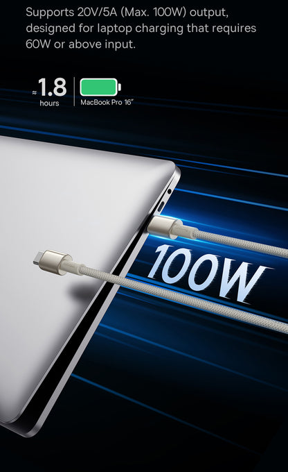 Baseus Tungsten Gold Fast Charging Data Cable 100W