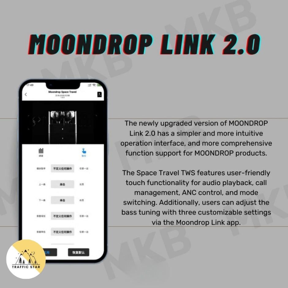 Moondrop Space Travel-Bluetooth 5.3 13mm Dynamic Driver True Wireless Stereo Earphones