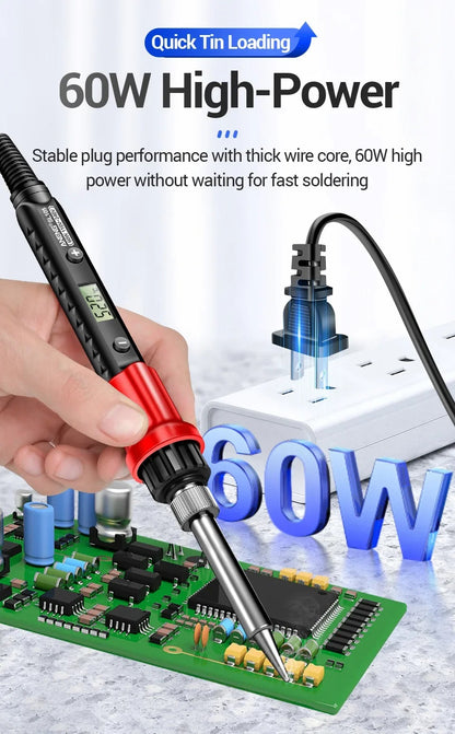 ANENG SL105 Digital Soldering Iron 110V 240V Electric Fast Welding Equipment US/EU Plug SOLDER Iron Heating Repair Tool