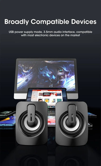 Niye Speakers Notebook speakers, clear sound and strong bass, fashion trend, USB direct power supply, easy to connect