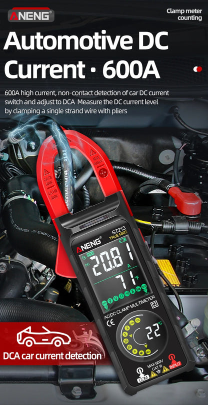 ANENG ST213 VA Clamp Meter Color Display Reverse Multimeter CAT III 6000 Counts True RMS Tester DC/AC Voltage Current Meter