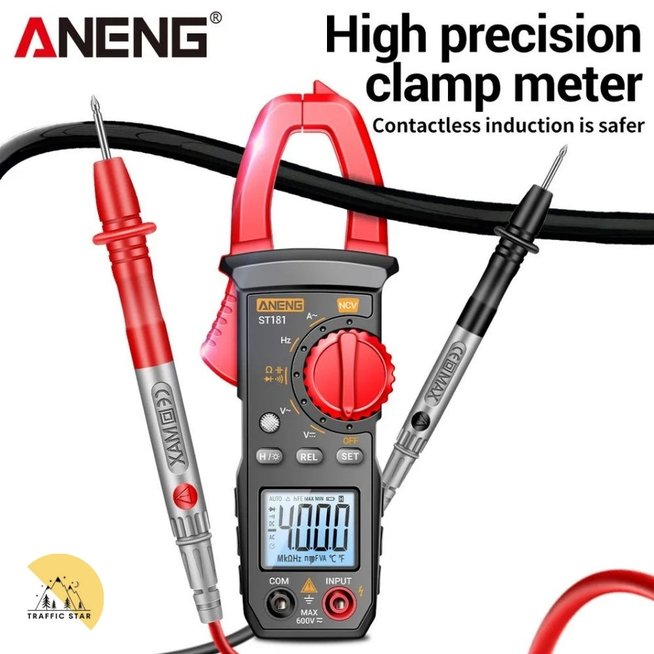 ANENG ST181 Digital Clamp Meter Car Amp Hz Capacitance NCV 4000 Counts Multimeter AC Current Ammeter Voltage Ohm Tester Tool