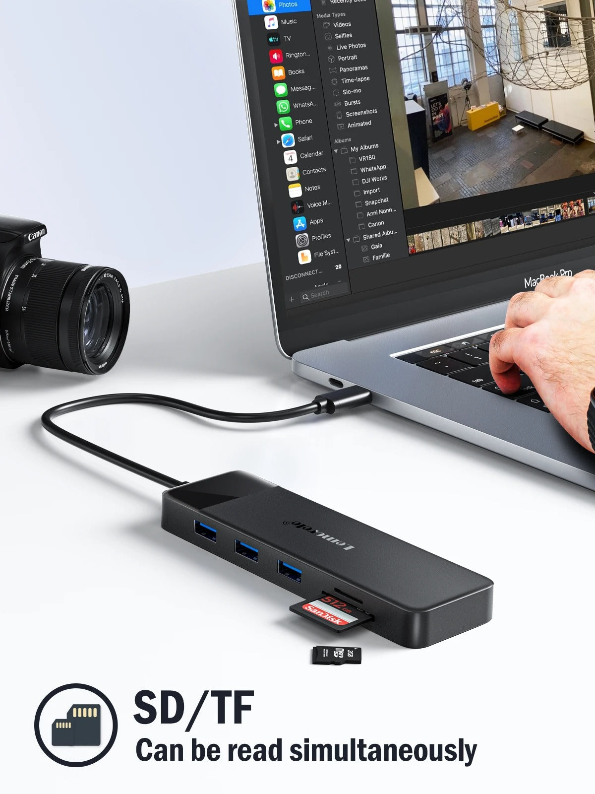 Lemorele USB-C Dock 10 Ports USB Type C to Dual HDMI 4K 30Hz VGA USB 3.0 Adapter PD100W SD Card Reader for MacBook