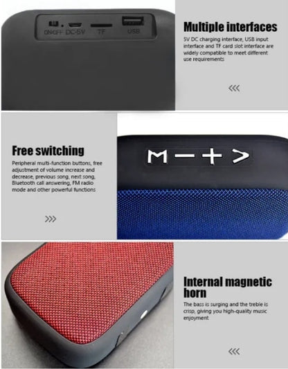 Portable Wireless Bluetooth Speaker FM Radio Mini Bluetooth Music Box Subwoofer Music Player Hifi Bass