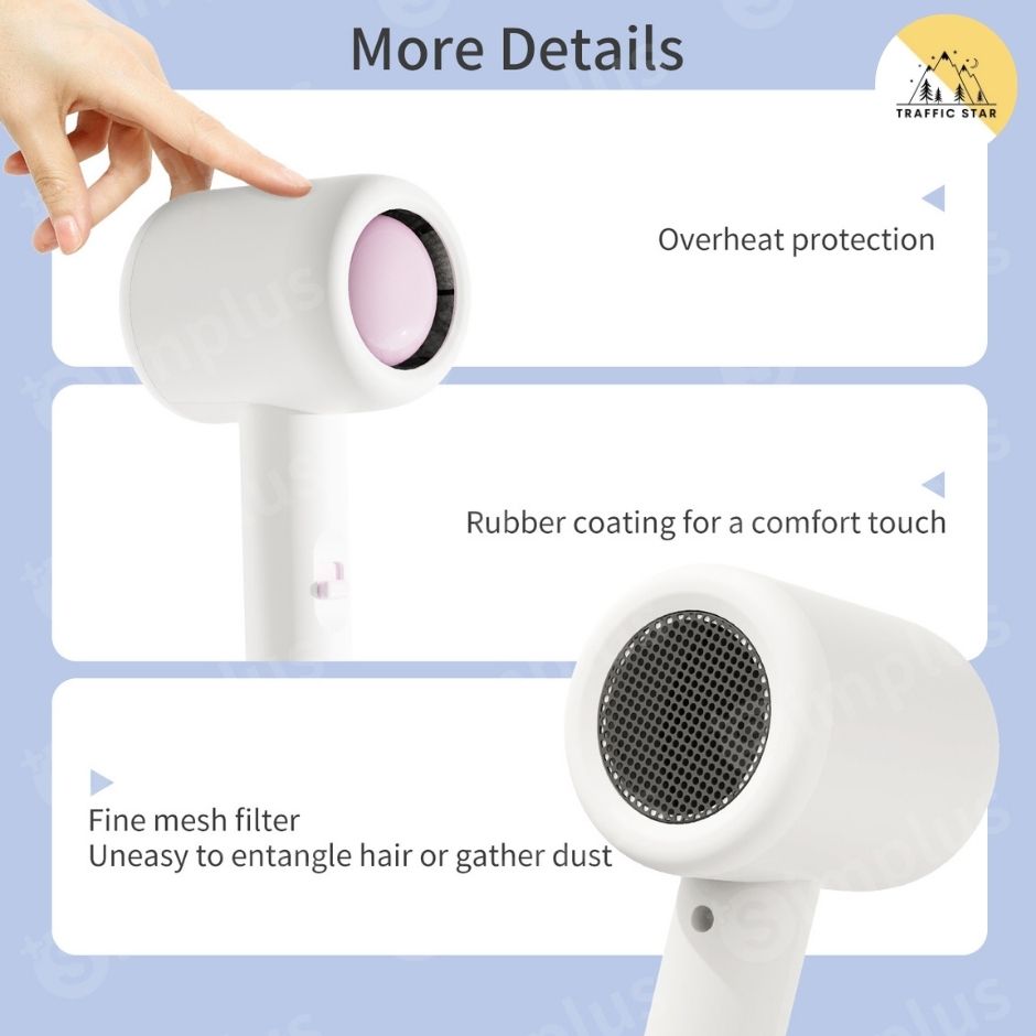 Simplus Hair Dryer Portable Quick Drying 2 Speed Hair Styling Tool