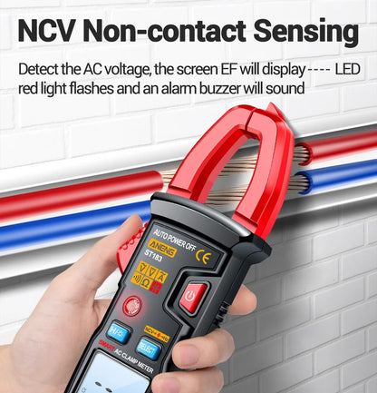 ANENG ST183 Digital Multimeter AC Current 6000 Counts True RMS DC/AC Voltage Tester Hz Capacitance NCV Ohm Test