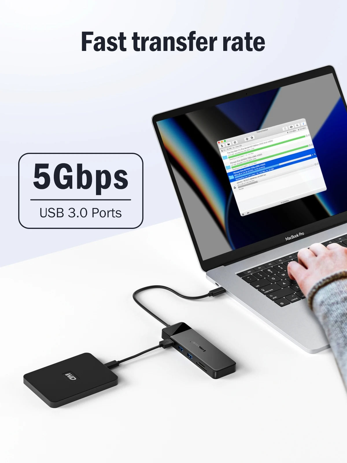 Lemorele USB-C Dock 10 Ports USB Type C to Dual HDMI 4K 30Hz VGA USB 3.0 Adapter PD100W SD Card Reader for MacBook