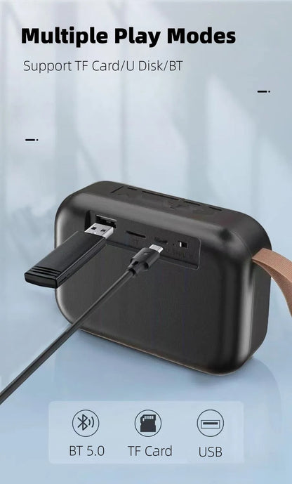 Portable Wireless Bluetooth Speaker FM Radio Mini Bluetooth Music Box Subwoofer Music Player Hifi Bass