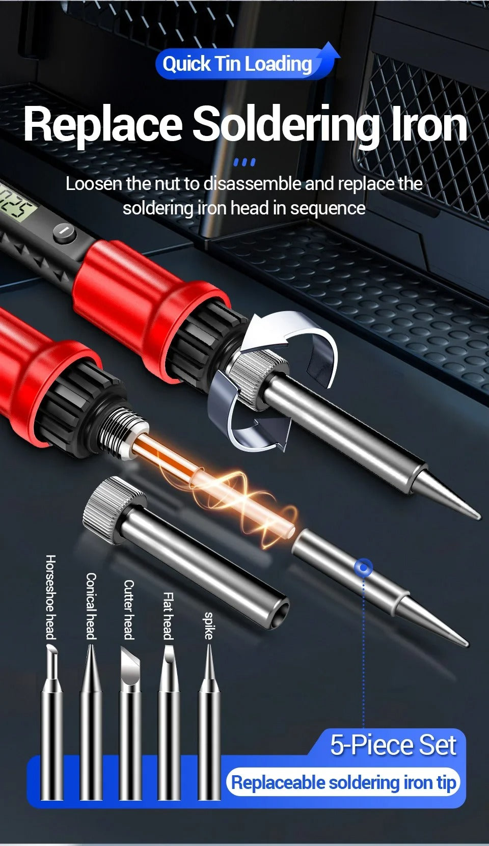 ANENG SL105 Digital Soldering Iron 110V 240V Electric Fast Welding Equipment US/EU Plug SOLDER Iron Heating Repair Tool