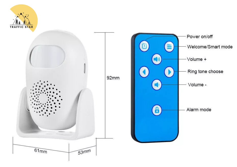 Wireless Entry Doorbell Welcome Motion Sensor Detector Gate Chime Alert Security