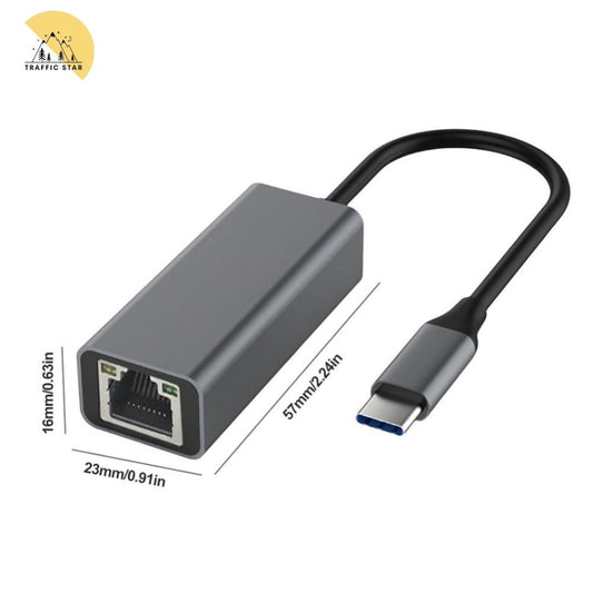 Type-C to RJ45 Converter Gigabit Ethernet LAN Adapter