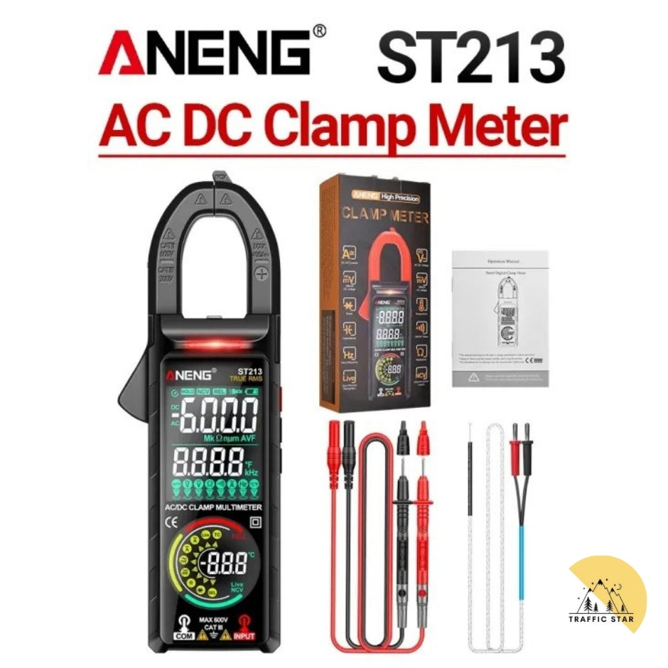 ANENG ST213 VA Clamp Meter Color Display Reverse Multimeter CAT III 6000 Counts True RMS Tester DC/AC Voltage Current Meter