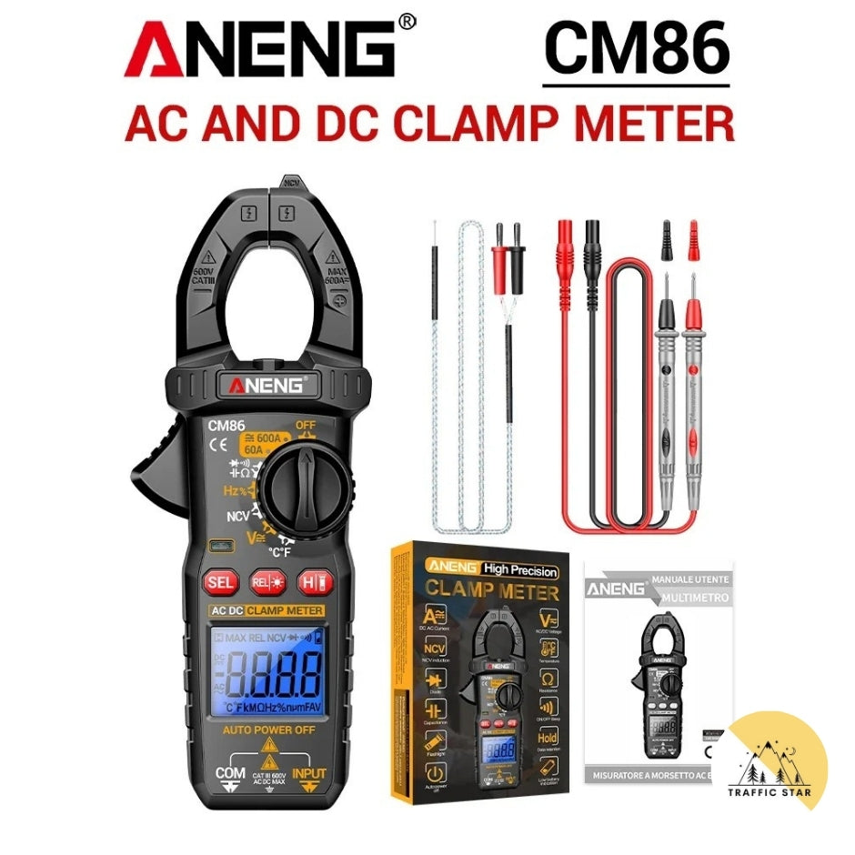 ANENG CM86 Clamp Meter 600A AC/DC Voltage Diode Digital Multimeter NCV Voltage Detection Professional Electrician Tools