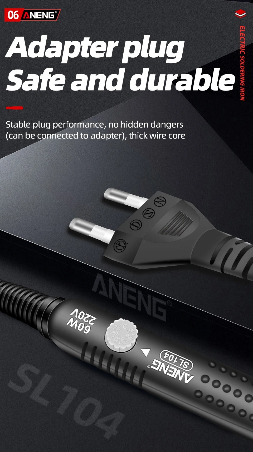 Aneng Electric Soldering Iron SL104 110V/220V, Adjustable Temperature Welding Pen