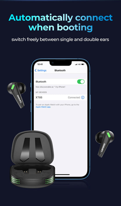 Lenovo Thinkplus XT85 TWS Bluetooth Earbuds Gaming/Music