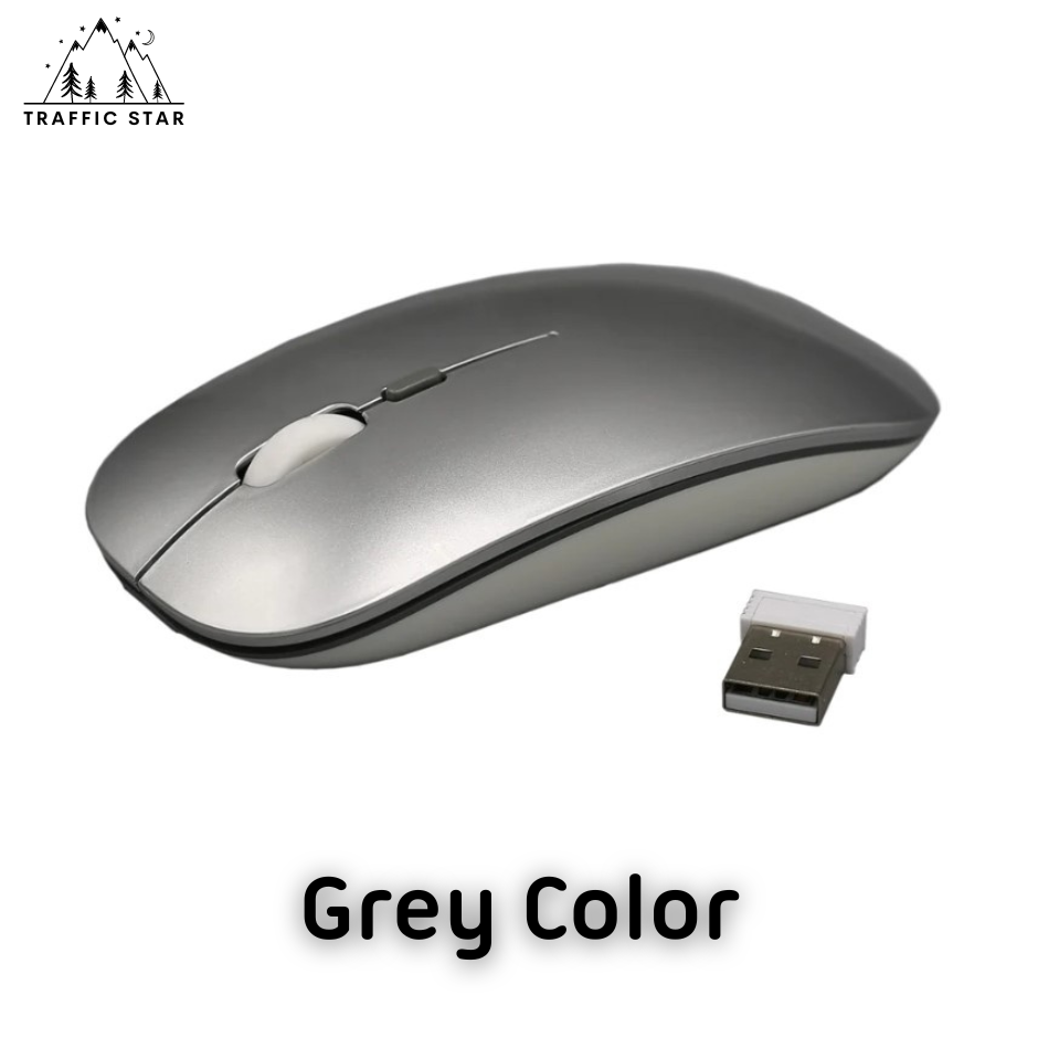 Wireless Mouse Silent BT 5.0 and Wireless 2.4Ghz Rechargeable Ergonomic Mouse