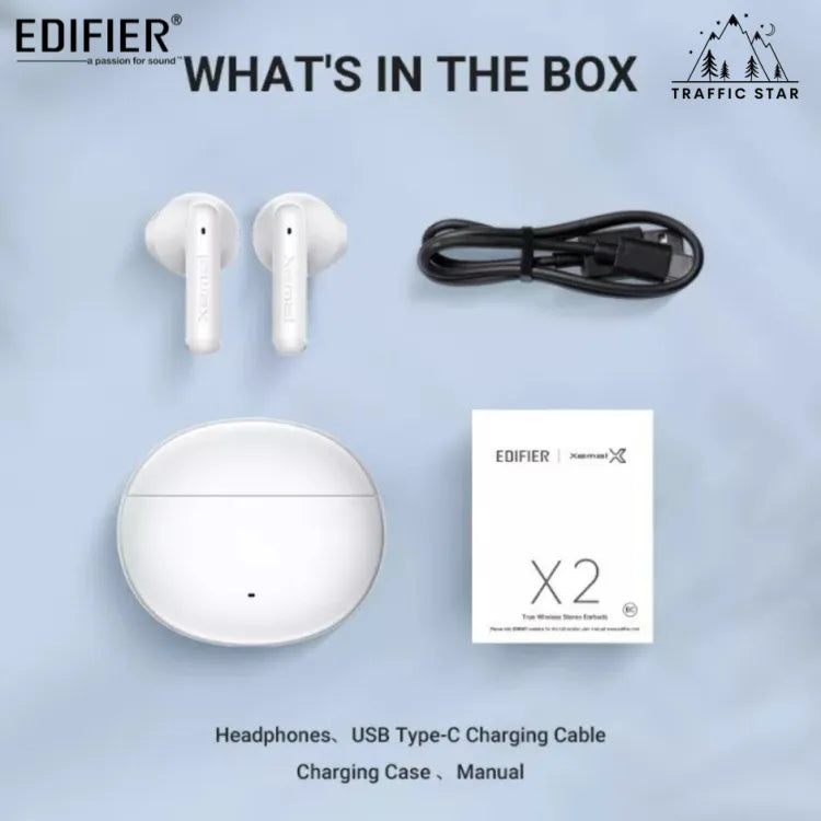 Edifier Direct Bluetooth Earphones Wireless Headphones X2 TWS Earbuds Bluetooth 5.1