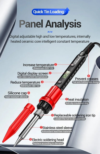 ANENG SL105 Digital Soldering Iron 110V 240V Electric Fast Welding Equipment US/EU Plug SOLDER Iron Heating Repair Tool