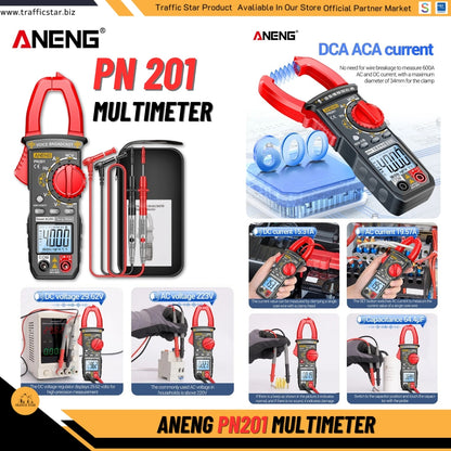 NENG PN201 Digital Clamp Meters Multimeter 4000 Counts DC/AC Current Voltage Tester Multimeter NCV Ohm Capacitance Test Tool