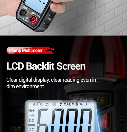 ANENG ST183 Digital Multimeter AC Current 6000 Counts True RMS DC/AC Voltage Tester Hz Capacitance NCV Ohm Test