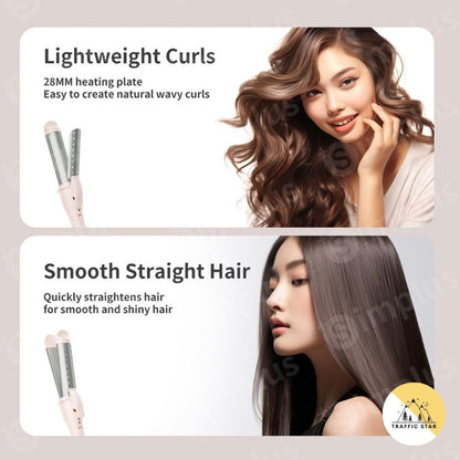 Simplus 2 In 1 Mini Hair Curler/Hair Straightener