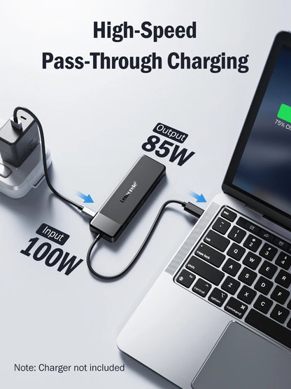 Lemorele USB-C Dock 10 Ports USB Type C to Dual HDMI 4K 30Hz VGA USB 3.0 Adapter PD100W SD Card Reader for MacBook