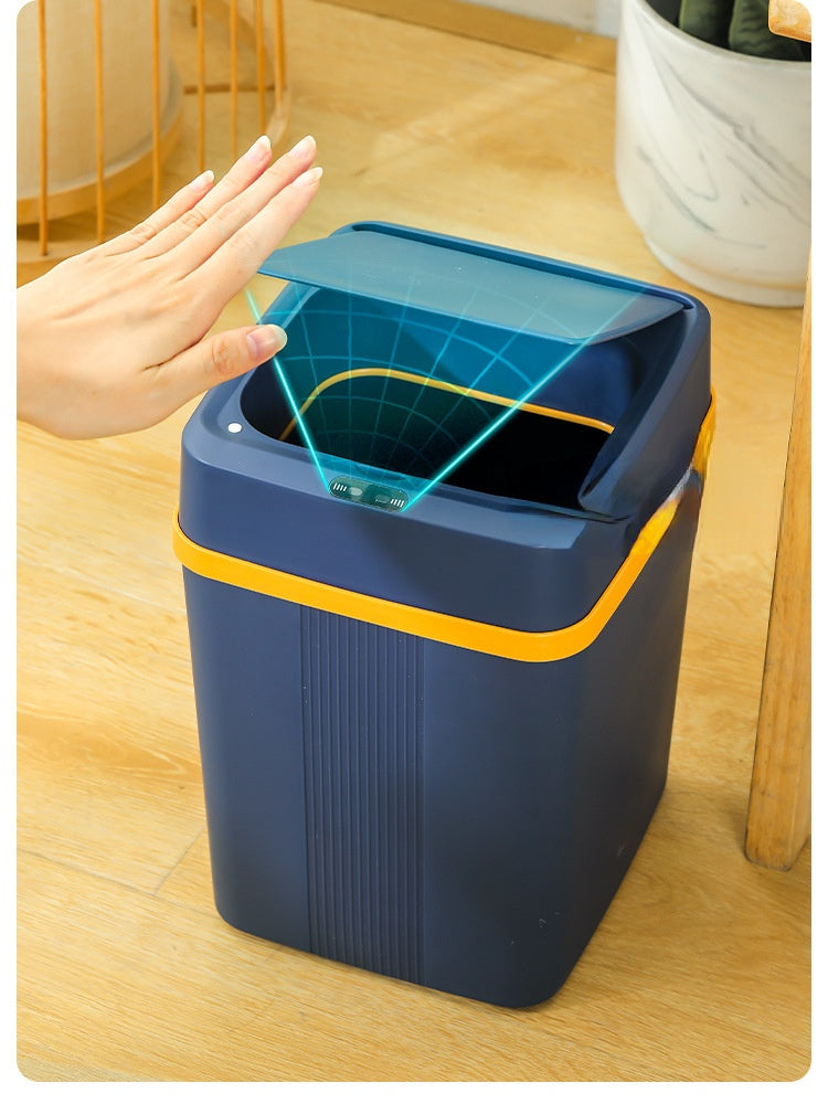 12L Intelligent Trash Can Smart Sensor Dustbin Waterproof Household Induction Garbage Bin (Motion Sensor ပါဝင်သည့် Smart အမှိုက်ပုံး)