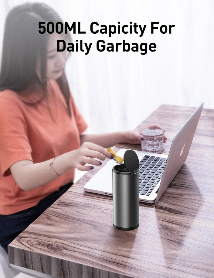 Baseus Car Trash Can Mini Desktop Storage Box Dust Bin Holder 500ml Large Capacity