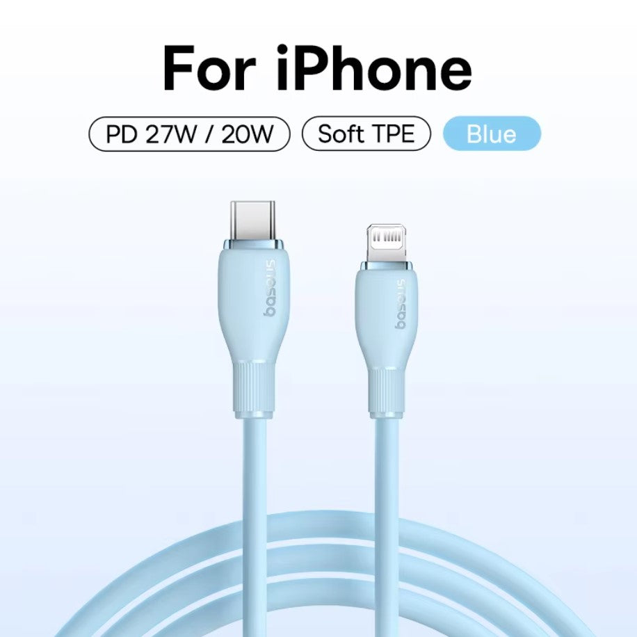 Baseus Fast Charging Cable 20W Type C to Lightning 1.2m/2m 480Mbps Data Cable ios