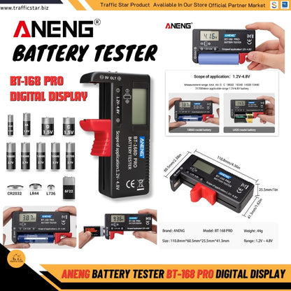 Battery Tester BT-168 Pro Digital Display Battery Meter 1.2-4.8V