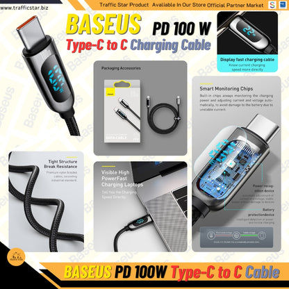 Baseus PD 100W USB C Cable Fast Charging Type C Cable