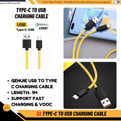 Genuine 3A USB C charging cable, TYPE-C connector, Fast Charge Cable