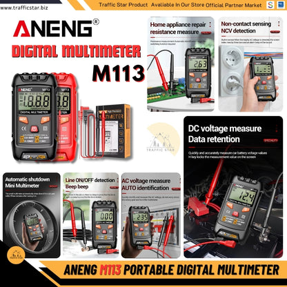 ANENG M113 Mini Portable Multimetro Tester 1999 Counts Mmultimetro Digital Multitester Auto Range Multimeter Tool