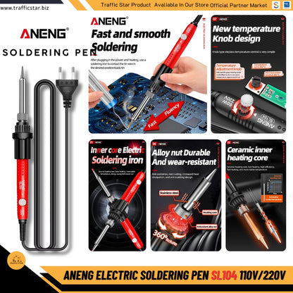 Aneng Electric Soldering Iron SL104 110V/220V, Adjustable Temperature Welding Pen