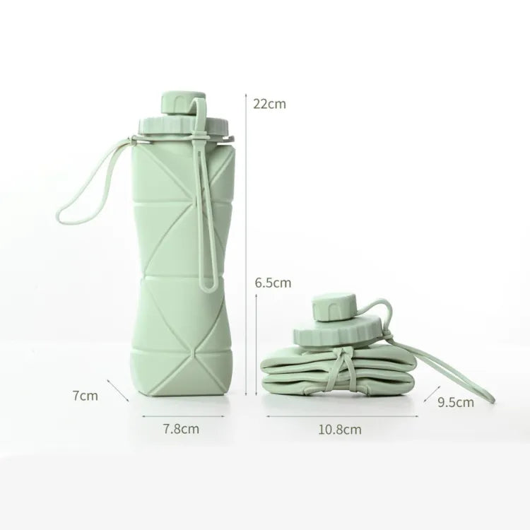 Collapsible Silcone Water Bottle 20oz 600ml Large Lightweight Folding Water Bottle
