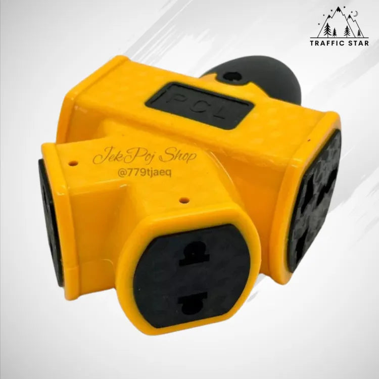 4 Way Female Plug, 4-Way Field Plug, XG-2014 Power Strip, Splitter Plug, 4-Way Rubber Plug