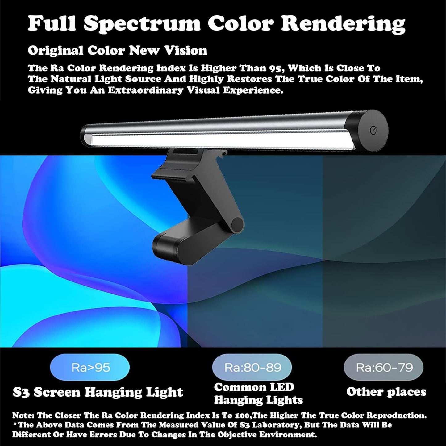 S3 Computer Monitor Light, Screen Light Bar with Type-C