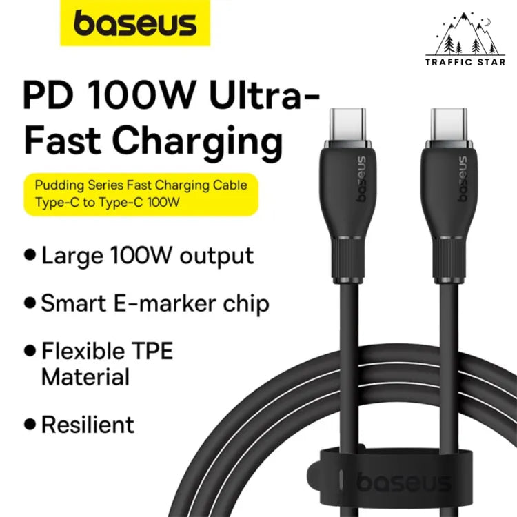 Baseus 100W Type C to Type C PD Cable 1.2m / 2m Long