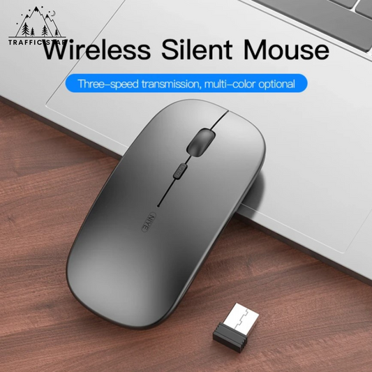 Wireless Mouse Silent BT 5.0 and Wireless 2.4Ghz Rechargeable Ergonomic Mouse