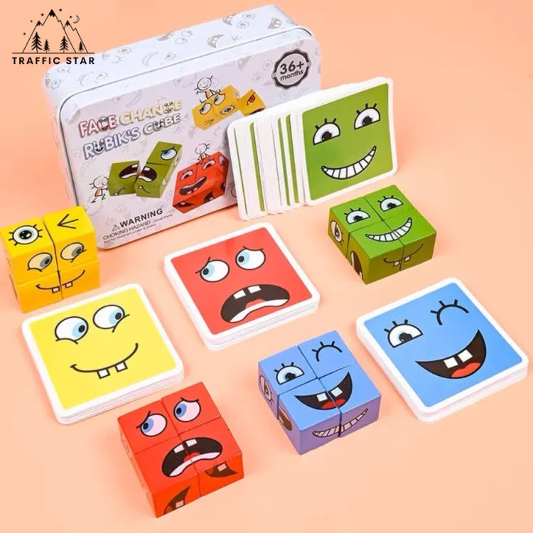 64 mood changing dice games Rubik's cube Educational Wodden Game ( ဘယ်သူအမြန်ဆုံးနဲ့အမှန်ဆုံး လဲ )