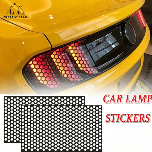 Honeycomb Pattern Car Light Lamp Film Sticker