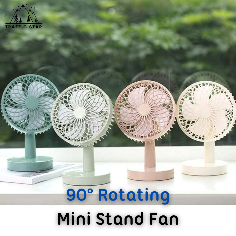 Rotating Rechargeable Mini Stand Fan – TRAFFIC STAR