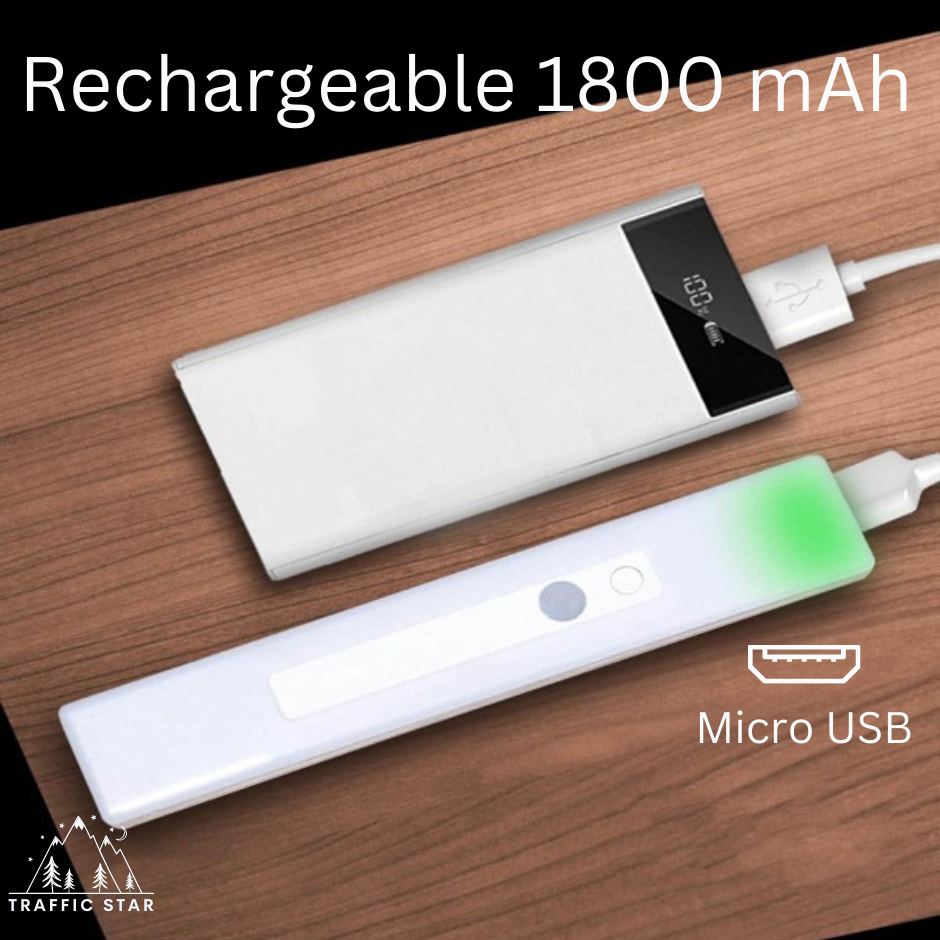 Wall Mount Rechargeable Sensor LED Light Bar 210mm