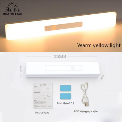 Wall Mount Rechargeable Sensor LED Light Bar 210mm