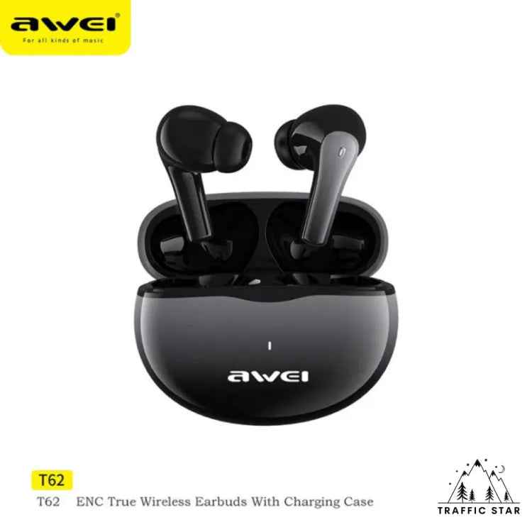 Awei T62 4 Mic ENC Earphones BT 5.3 Earbuds TWS