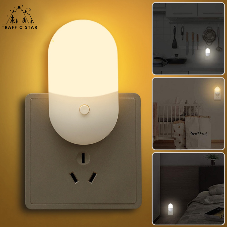 LED Lamp, Bedside Lamp, Wall Lamp, Plug-in type Save energy,Light in 2 colors