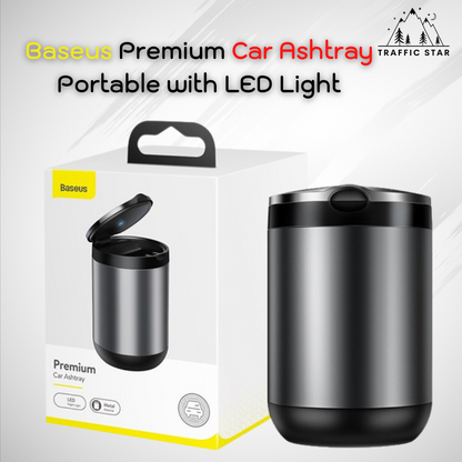 Baseus LED Car Ashtray Alloy Car Storage Organizer
